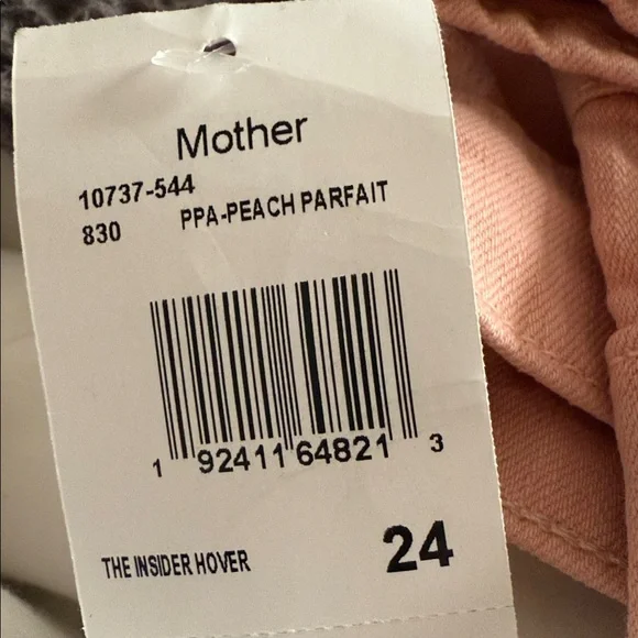 MOTHER SUPERIOR NWT Size 24 The Insider Hover. Color Peach Parfait - Picture 10 of 10